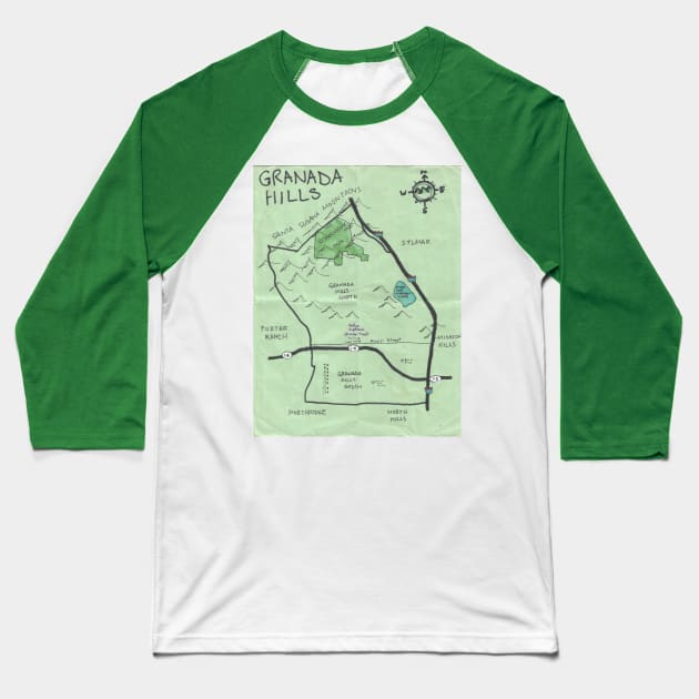 Granada Hills Baseball T-Shirt by PendersleighAndSonsCartography